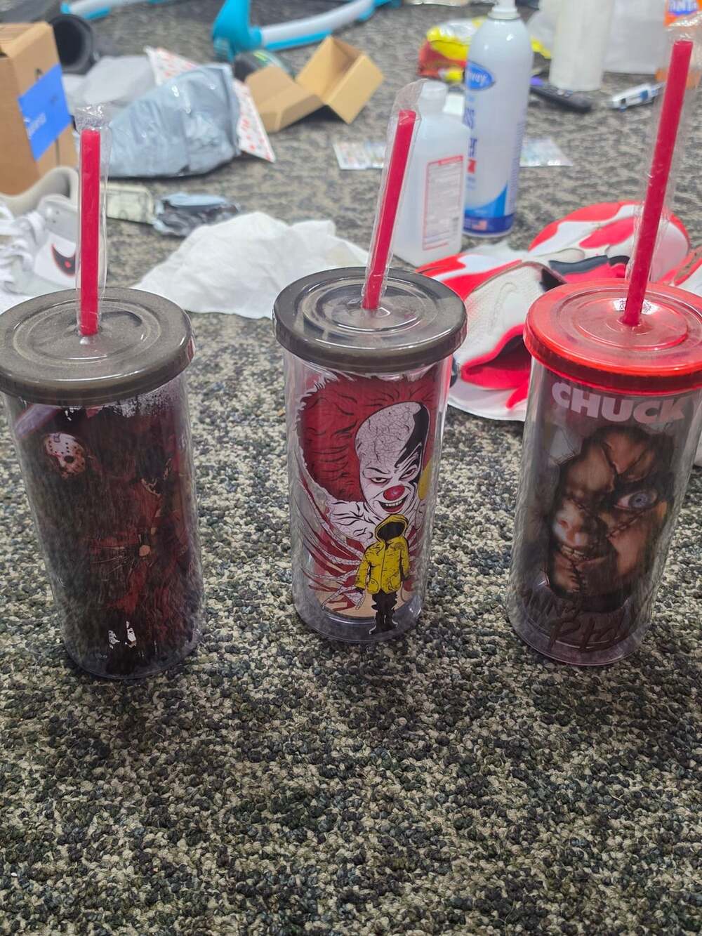 Horror Movie Character Tumbler Set Horror Fans Cup